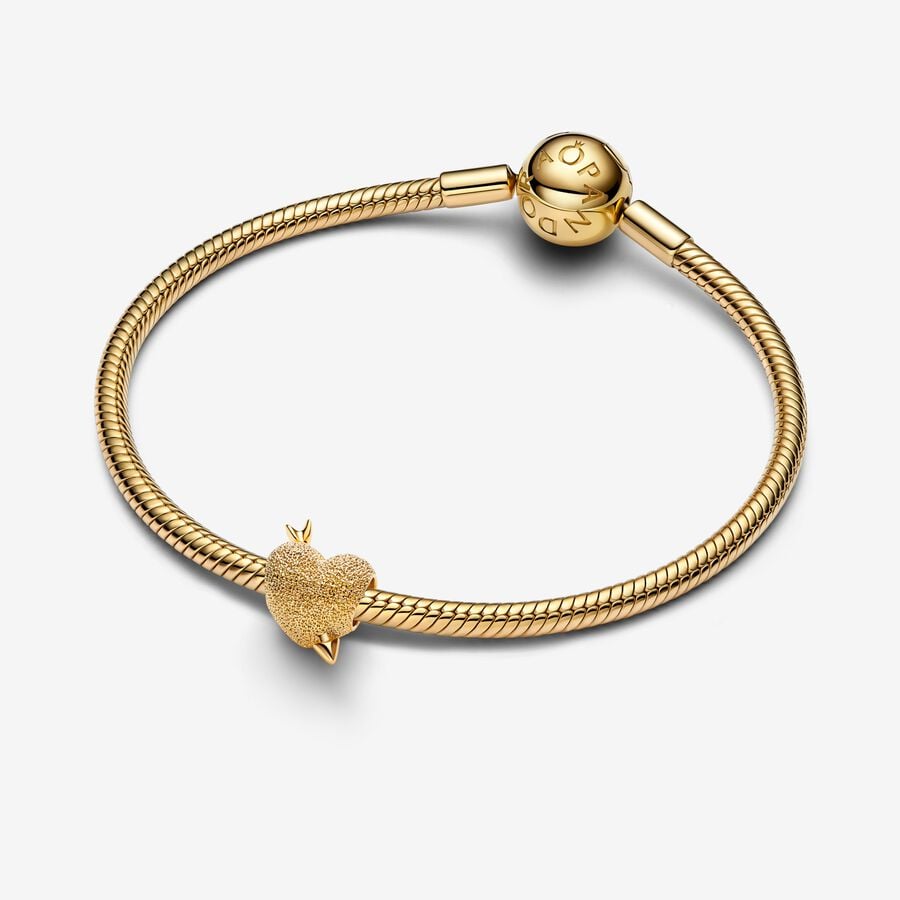 Pandora Cupid Heart Charm Gold With Gift Box