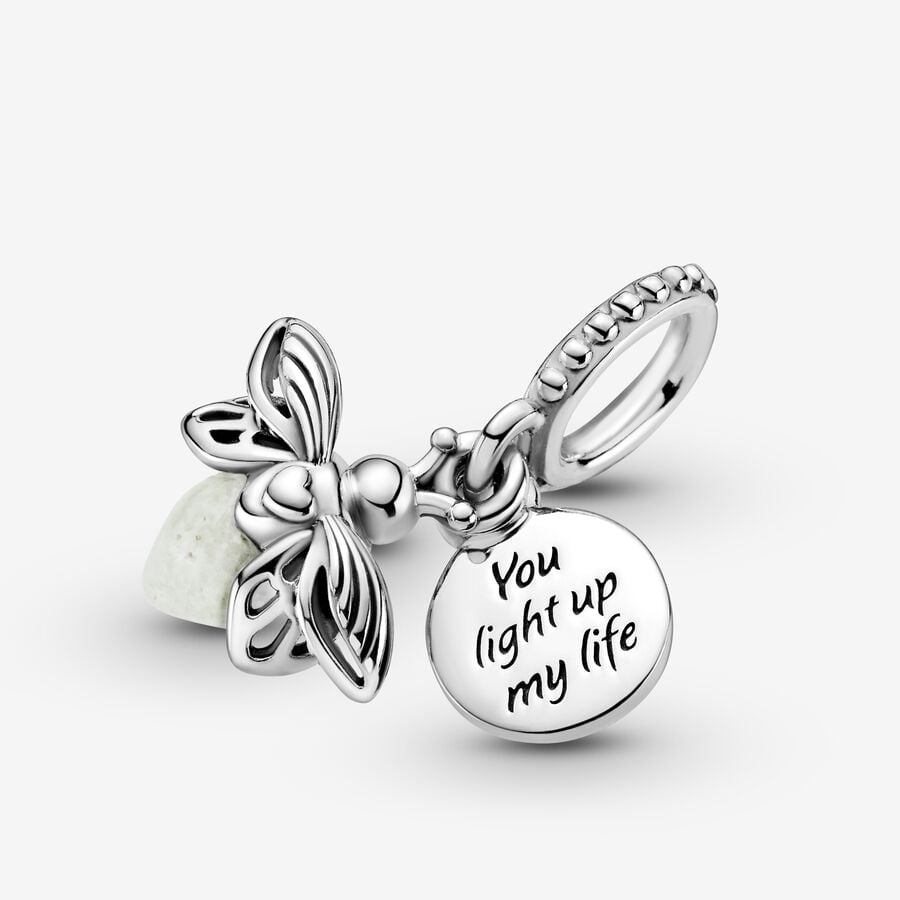 Pandora Glow-in-the-dark Firefly Dangle Charm Silver