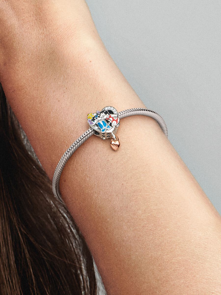 Disney Ohana Lilo & Stitch Inspired Charm Sterling silver, 14k rose gold plating
