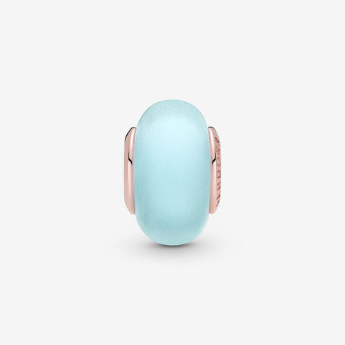 Matte Blue Murano Glass Charm