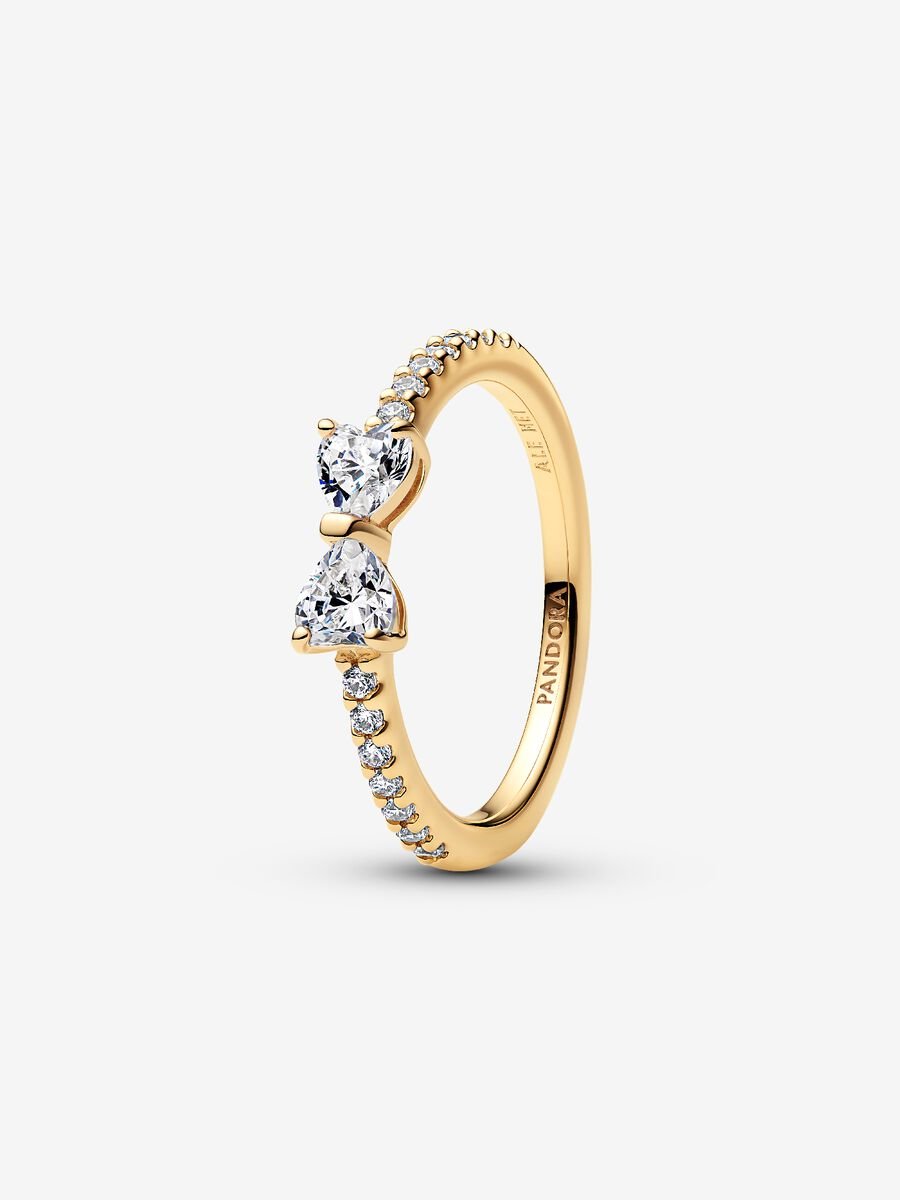 Sparkling Clear Bow Ring
14k gold plating