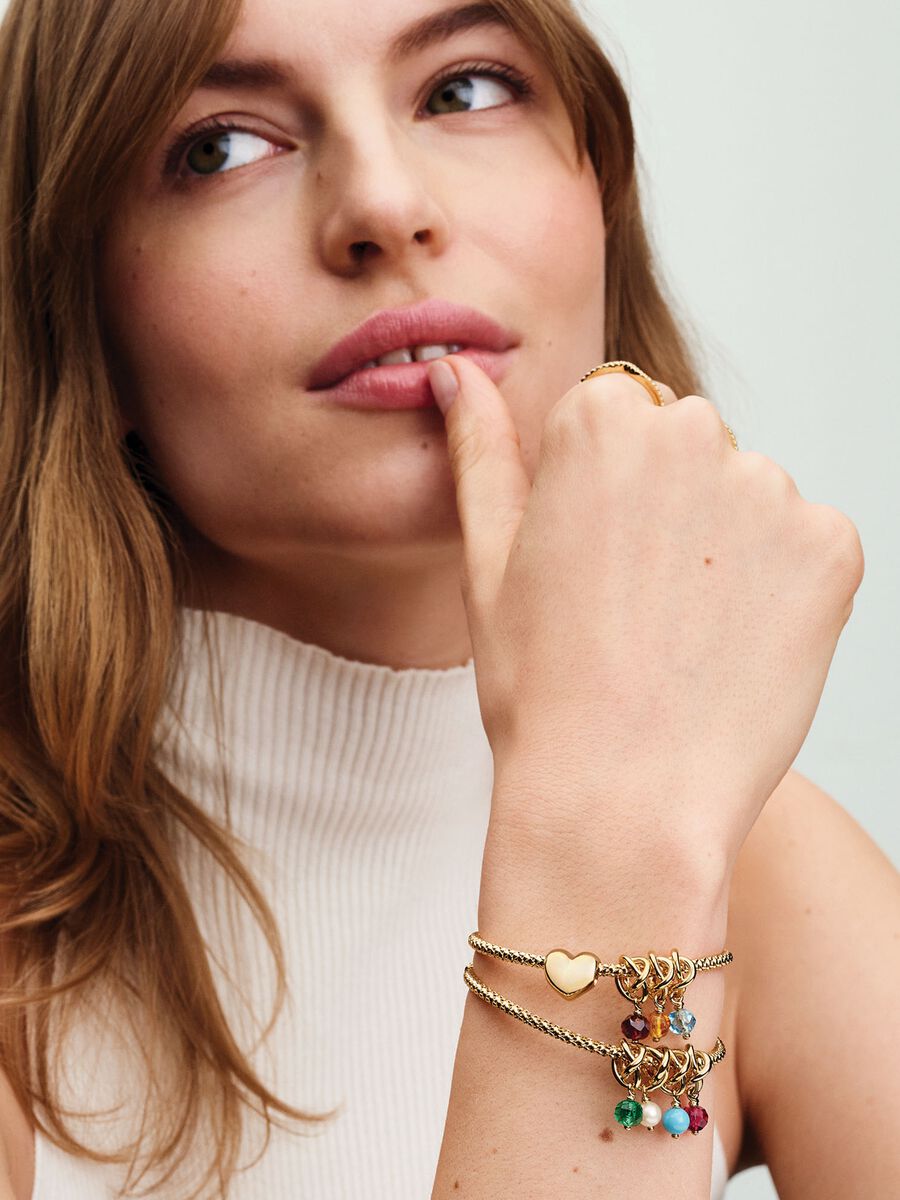 Studded Chain Bracelet 14k gold plating