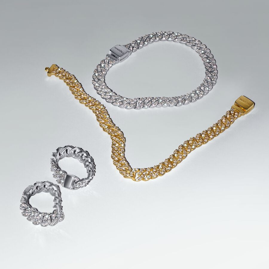 Pandora Pavé Cuban Chain Ring