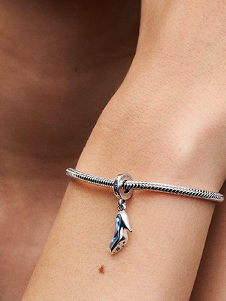 Disney Cinderella's Glass Slipper Dangle Charm Sterling silver