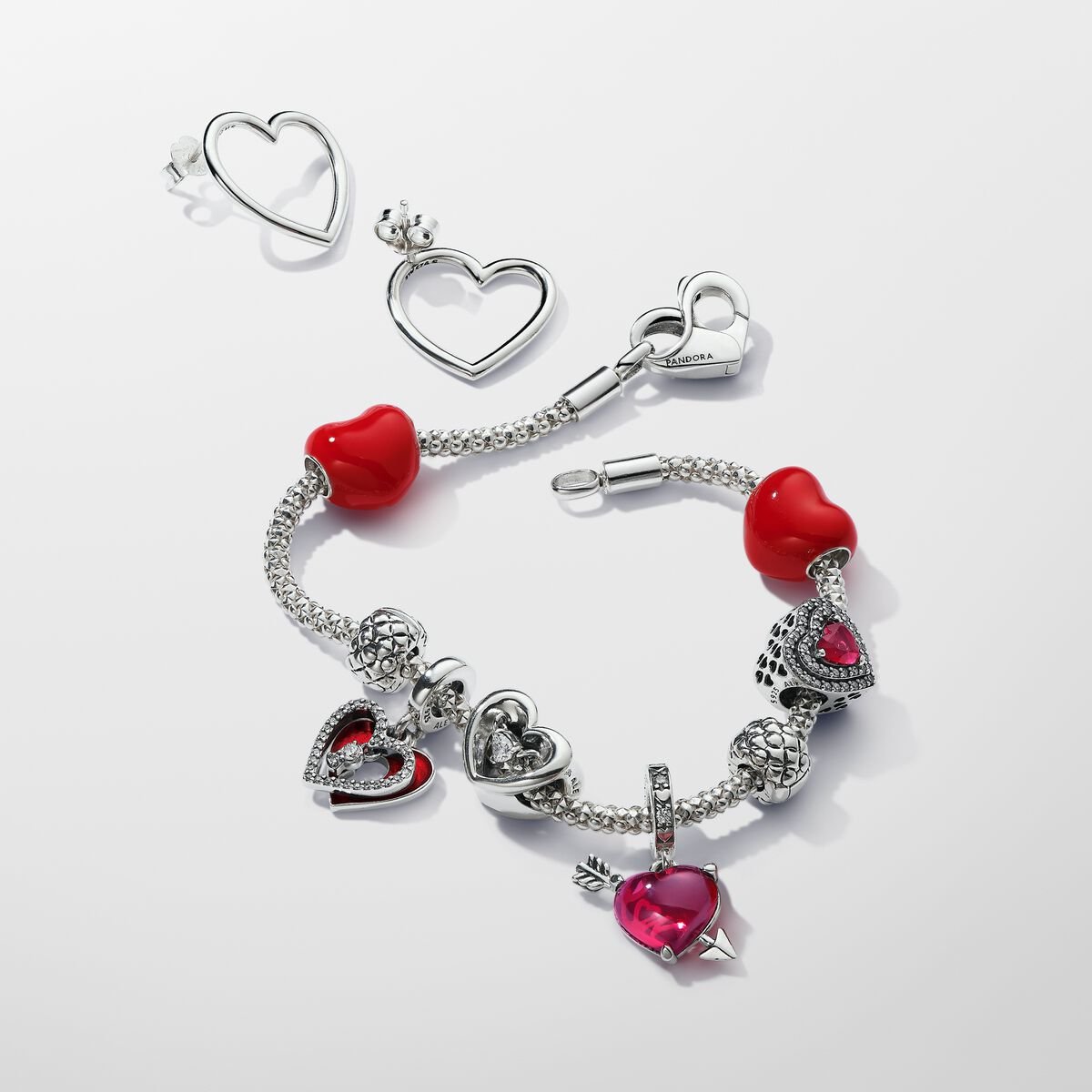 Pandora Moments Studded Silver Chain Bracelet
