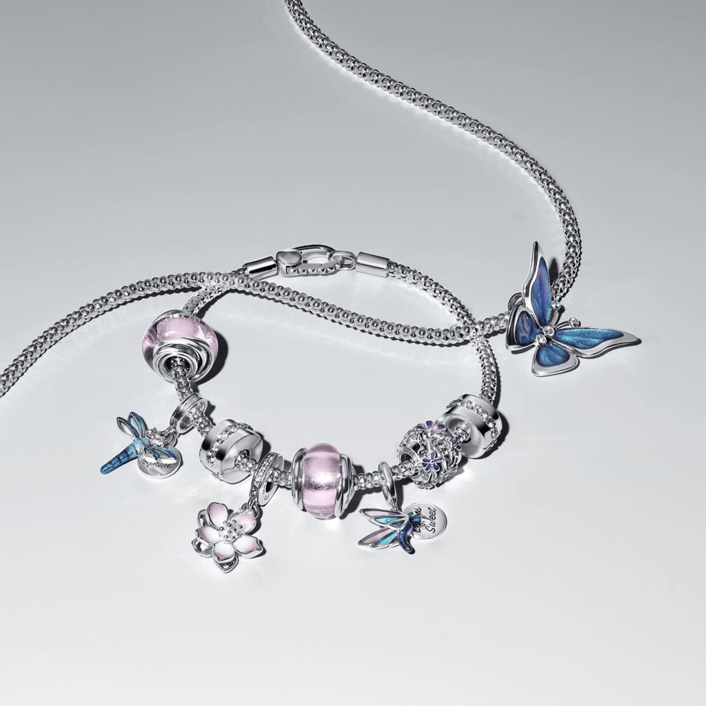 Pandora Hummingbird Double Dangle Charm